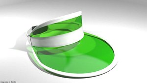 eyeshade green hat 3D model