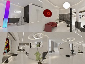 Modern hair salon 3D