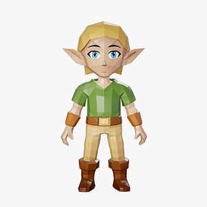 Elf boy low poly