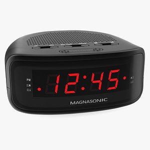 Digital Clock Radio Magnasonic Black