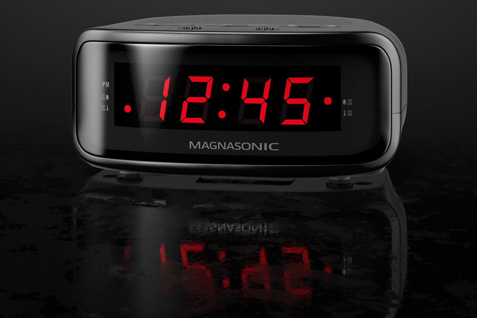 3D Digital Clock Radio Magnasonic TurboSquid 1410225