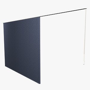 Office Curtain with 3 Variations 3D