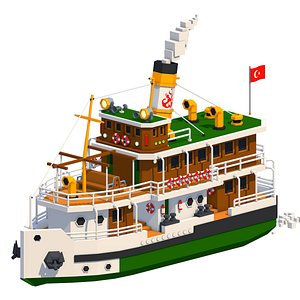 3D Cartoon BOAT 02 ISTANBUL