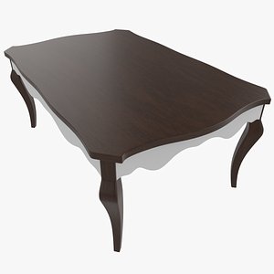 3D Classic Wooden Cafe Table model