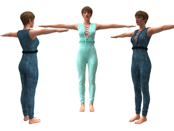 3D realistic womans clothing design model