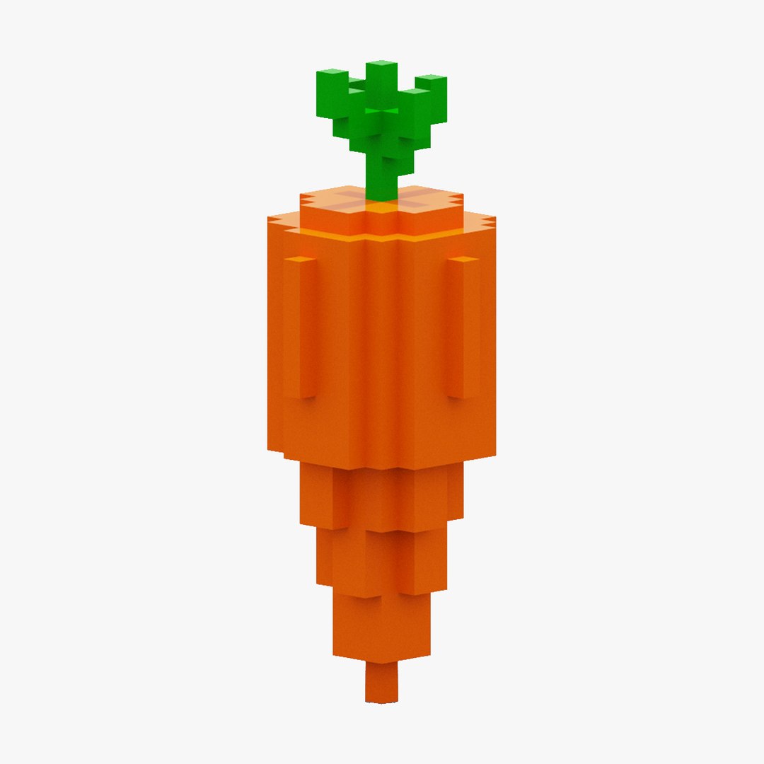 Voxel Carrot model - TurboSquid 1948353