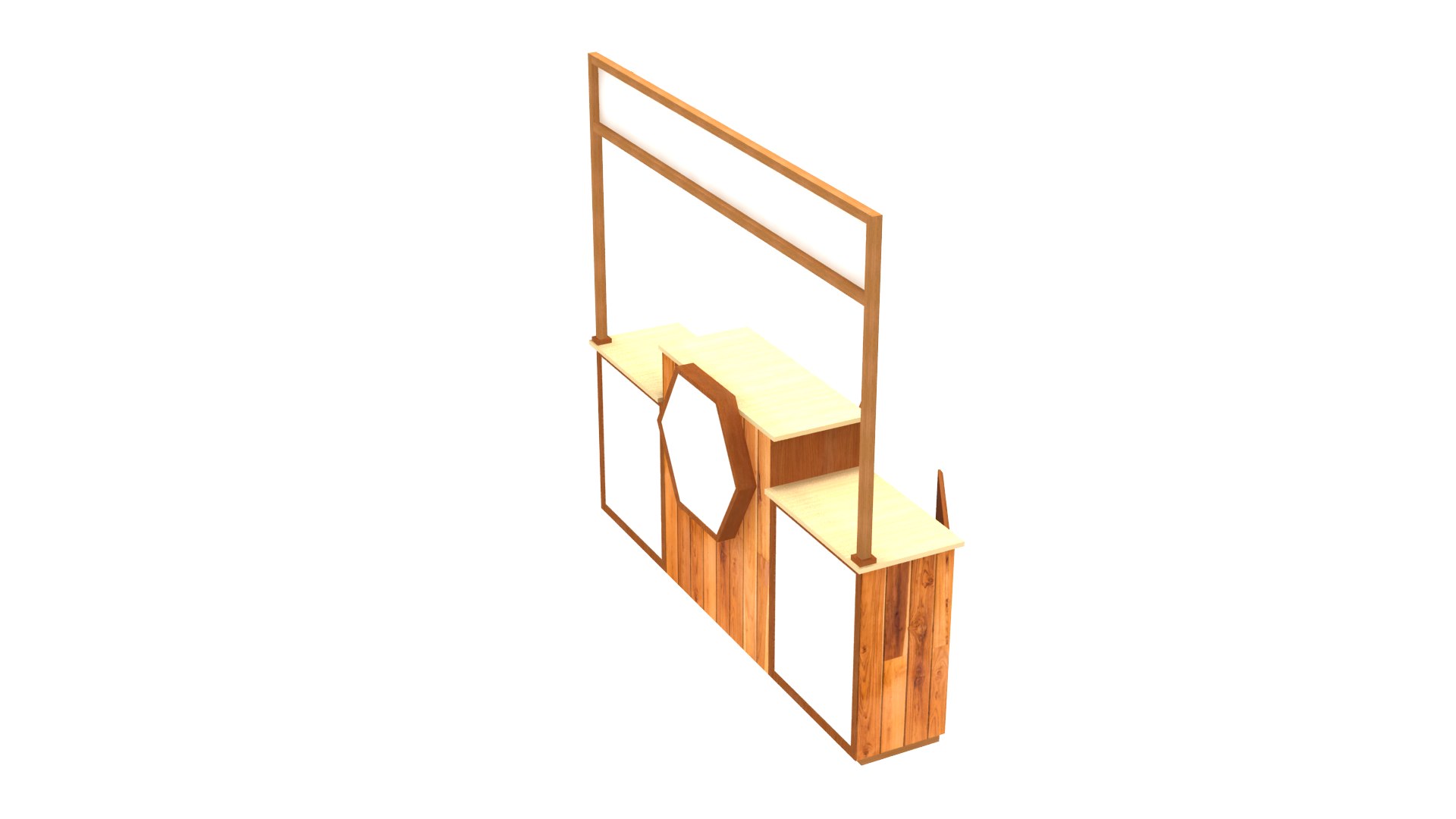 3D Model Food Stall Wood Texture Construction - TurboSquid 2051436