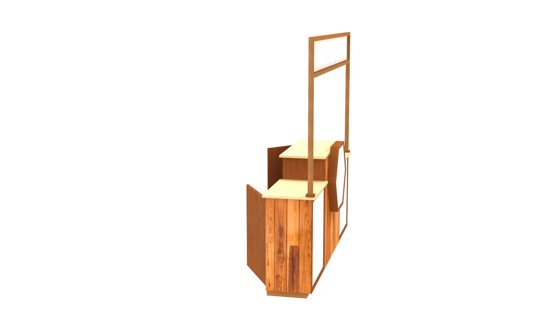 3D Model Food Stall Wood Texture Construction - TurboSquid 2051436
