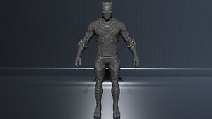 Black Panther Civil War low-poly 3D