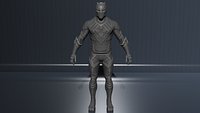 Black Panther Civil War low-poly
