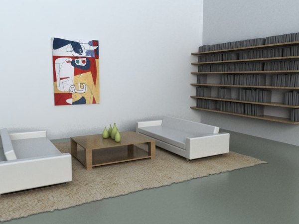 3d sofa coffee table