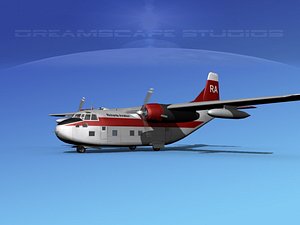 aircraft military fairchild transport 3D