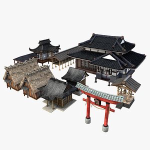 3D Ancient Japanese Village Collection