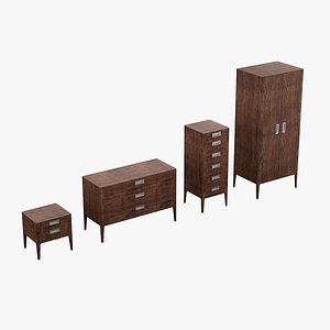 Wooden Cupboards 3D model