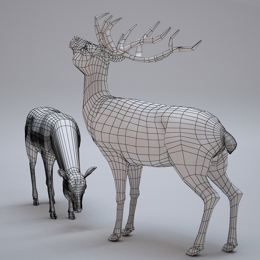 Deer statues model - TurboSquid 1609884