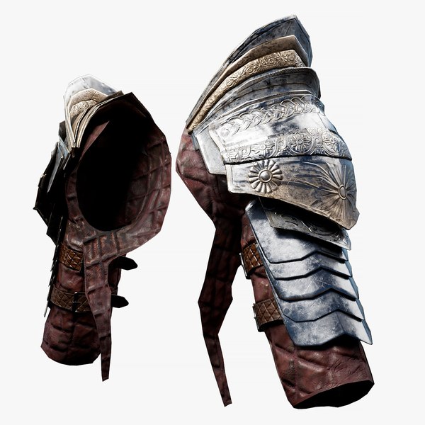 Female Knight Shoulder Armor Set LowPoly model