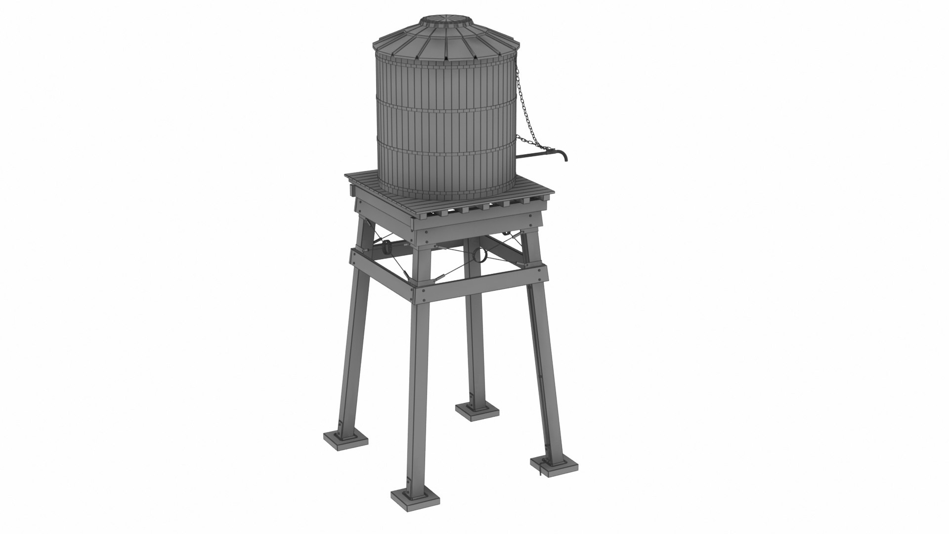3D Water Timber Tank Model - TurboSquid 2352507