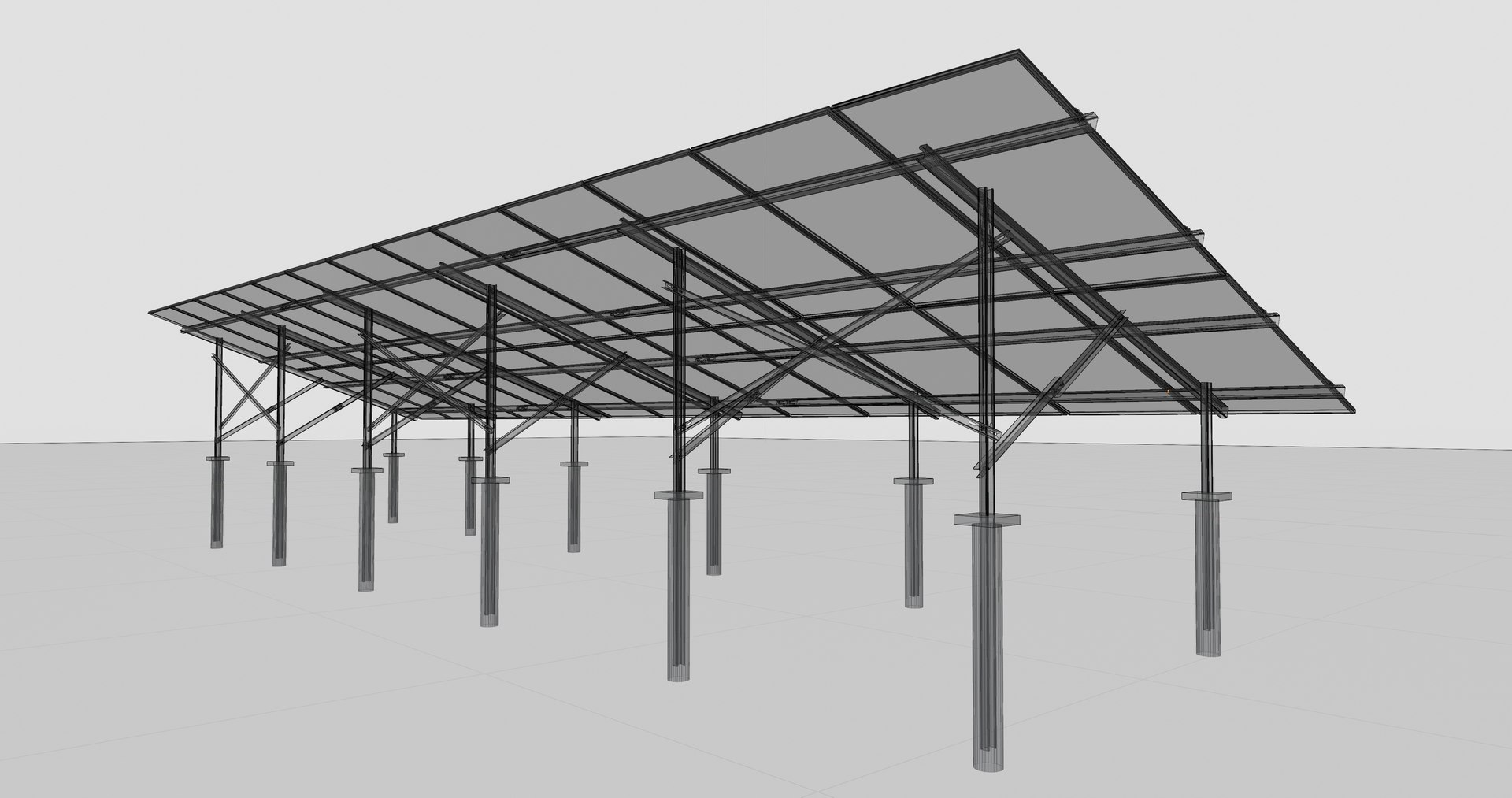 3D Solar Panel Steel Construction Type 22 Model - TurboSquid 2271455