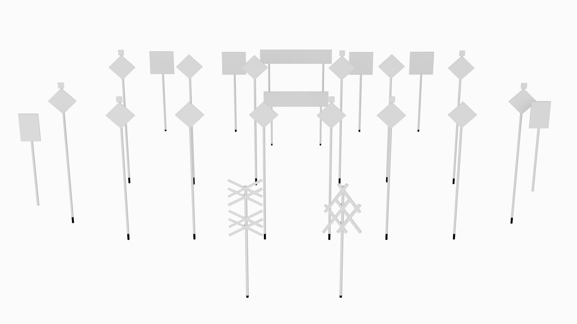 Rail Signs 3D Model - TurboSquid 1944263
