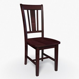 chair solid wood model