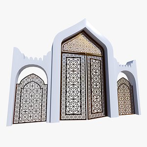 Entrance of Doha Mosque 3D model