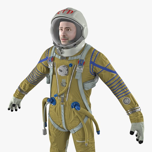 3D model astronaut wearing space suit