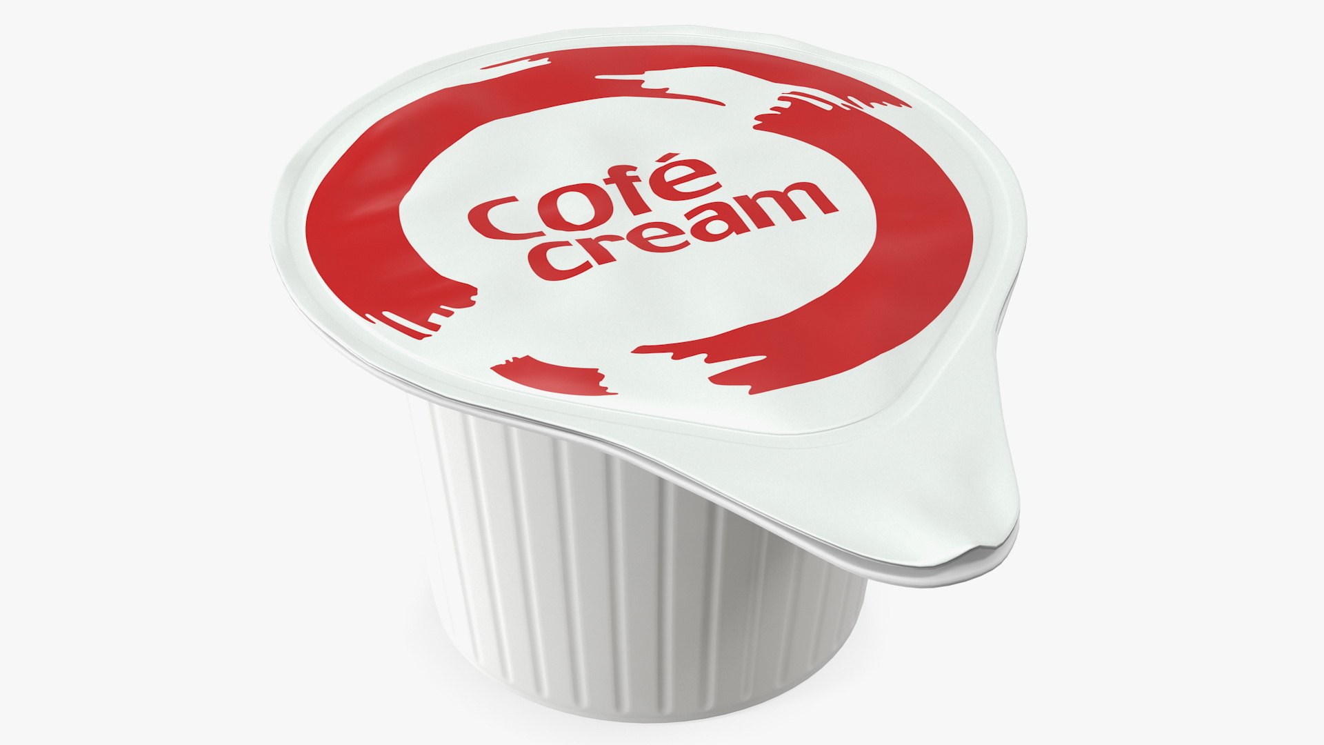 Portioned Coffee Creamer in Plastic Container 3D model preview