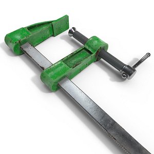 3D model old vise pbr