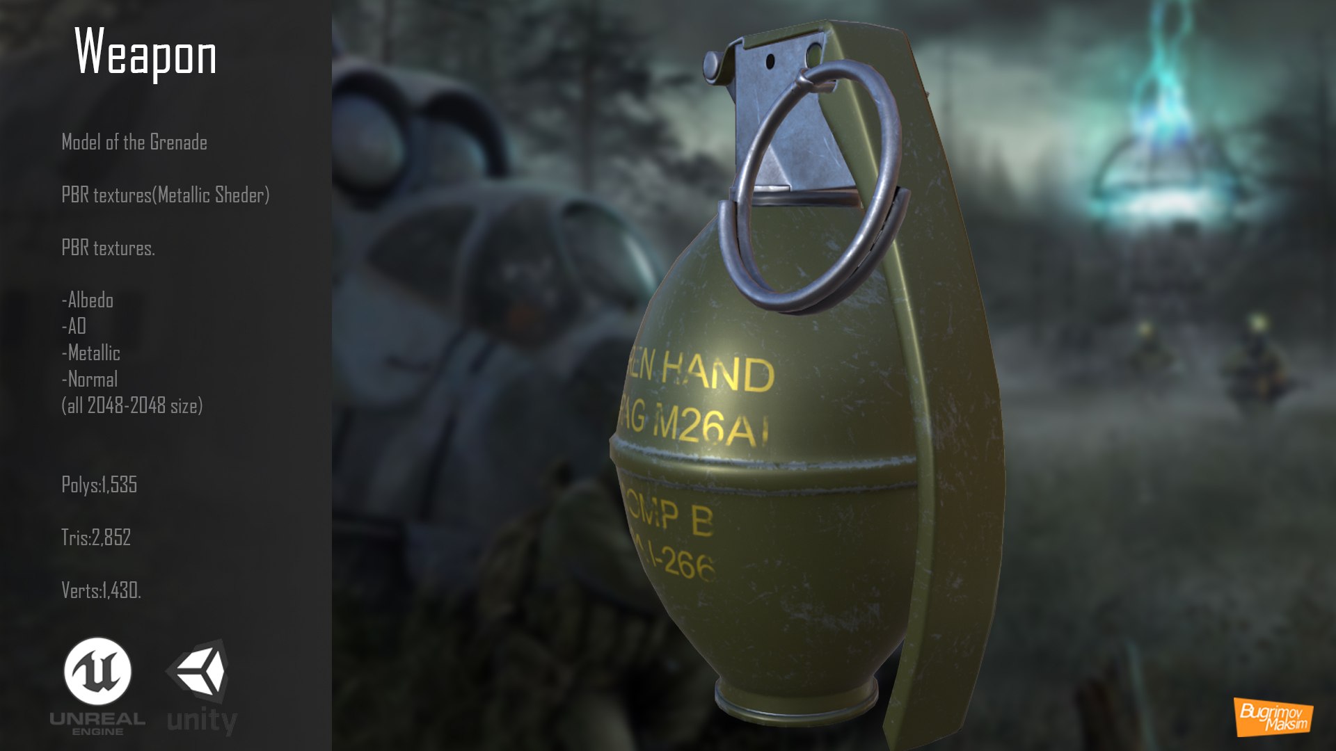 3D grenade pbr model https://p.turbosquid.com/ts-thumb/w5/MitvT7/1tDJg6Qv/02/jpg/1494969316/1920x1080/fit_q87/68d0ac2ee1963079dac1bead2382a5c3cad8663c/02.jpg