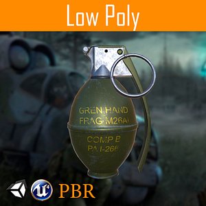 3D grenade pbr model