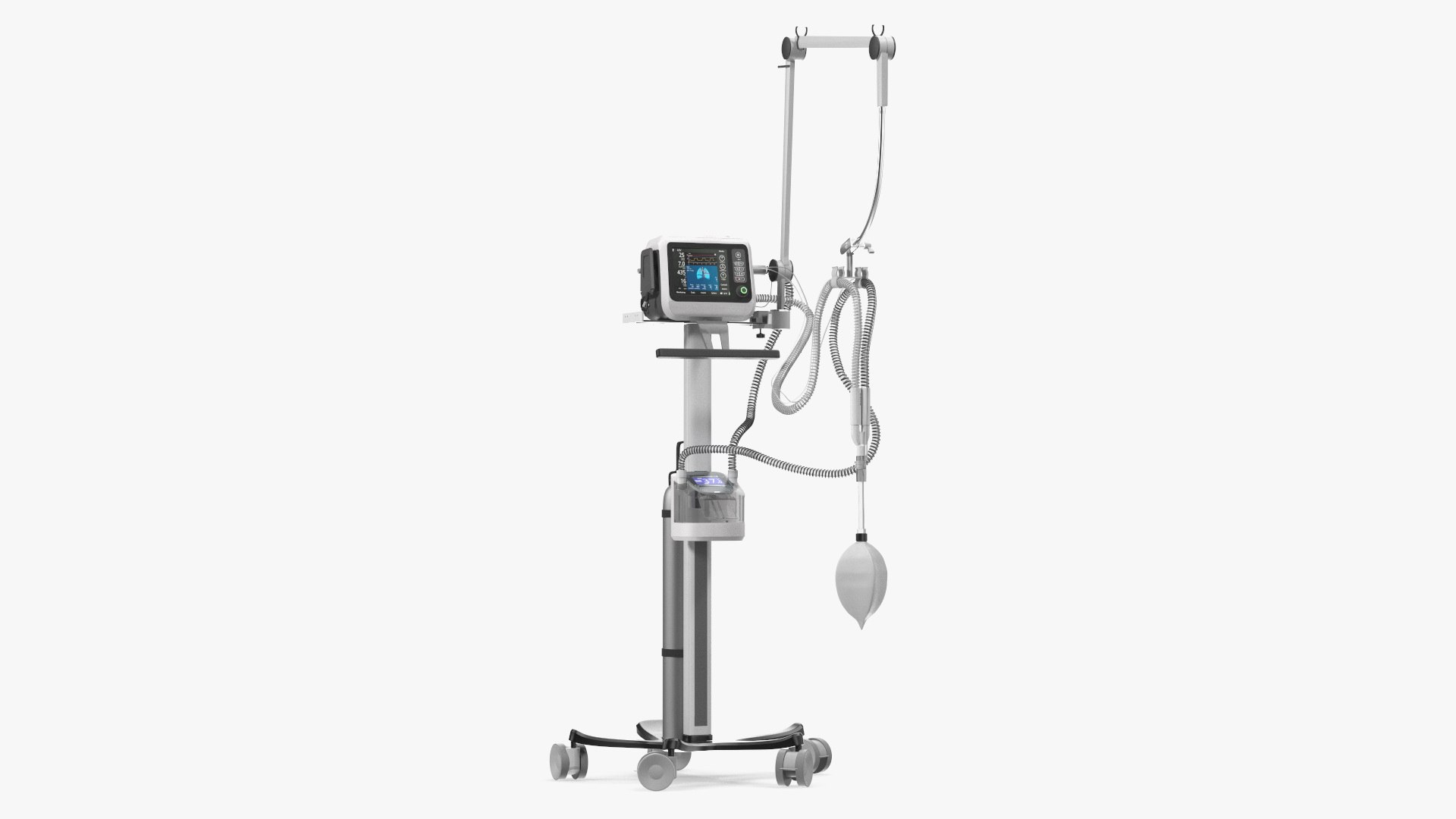Mobile Mechanical Ventilation Apparatus 3D model preview
