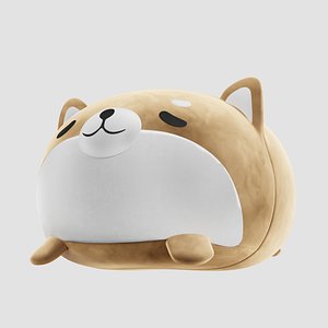 3D Cute Shiba Plush model