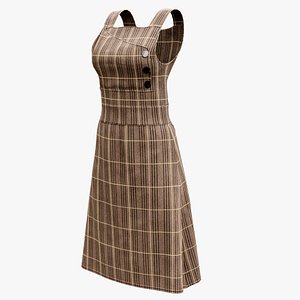 3D Dark Academia Dress model