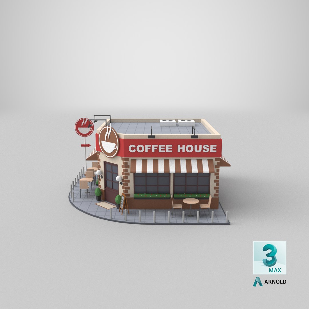 3D Low Poly Cartoon Coffee House model https://p.turbosquid.com/ts-thumb/w5/YyoxiQ/hy/stemcell_max_arnold_render/png/1641374578/1920x1080/fit_q87/2bb3a331b99615ebea9965d69d53ce125c179da3/stemcell_max_arnold_render.jpg