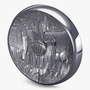 Classic Round Headlight v 1 3D