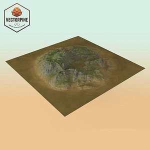 eroded highlands 3d model