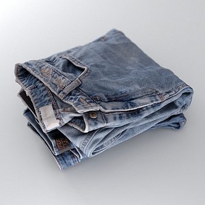 womens jeans stack folded model