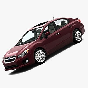 3d model of 2012 subaru impreza sedan