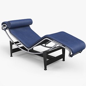 3D Modern Chaise Longue Blu