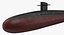 3D model nuclear submarine ohio class