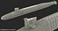 3D model nuclear submarine ohio class