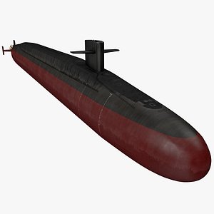 3D model nuclear submarine ohio class