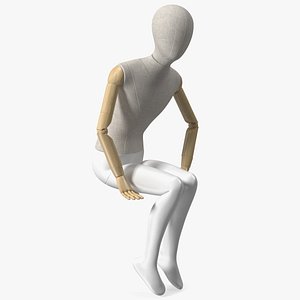 Flexible Child Mannequin Sitting Pose 3D model