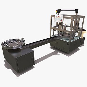 3d model of factory machine line