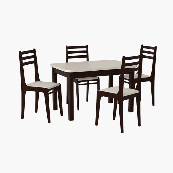 3D Kitchen table model TurboSquid 1833640