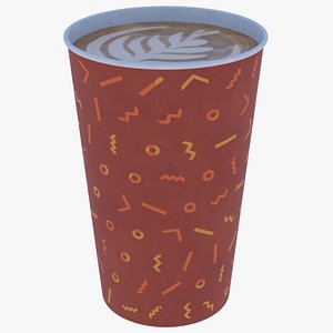 Coffee paper cup II 3D model