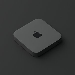 Apple mac mini Dark grey 3D