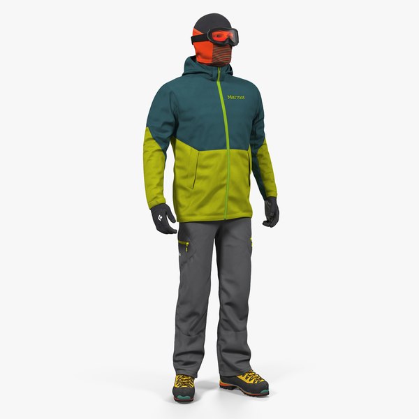 Rock climber winter hiking 3D model - TurboSquid 1269392