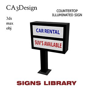 Countertop Illuminated Sign