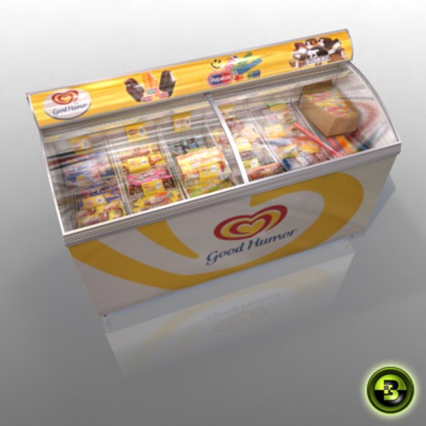 3d model gas station ice cream